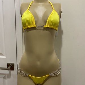 Rhinestone exotic dance / stripper outfit